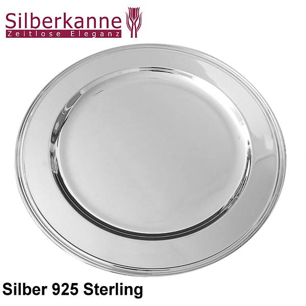 Silberkanne Platzteller Silber 800 Fadenmuster 31 cm Verkauf