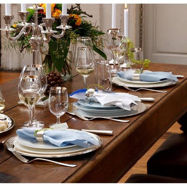 Silberkanne Platzteller Silber 800 Fadenmuster 31 cm Verkauf