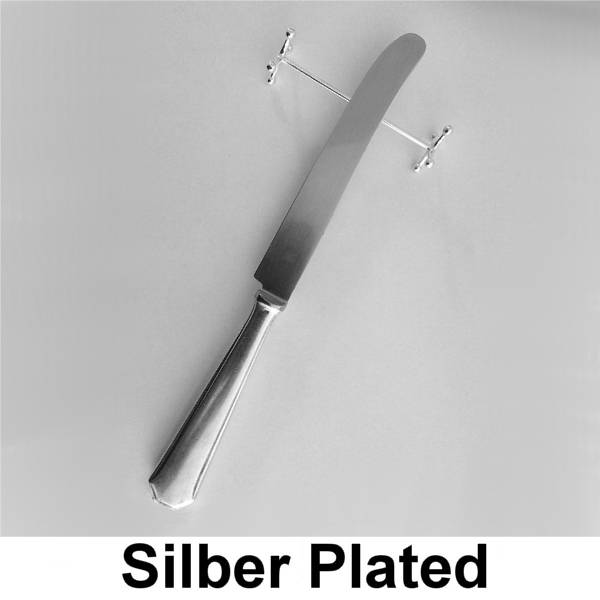 Silberkanne Messerbänke Kreuz / Knochen 6 tlg L 7,5 cm Silber Plated versilbert aus am 17022023