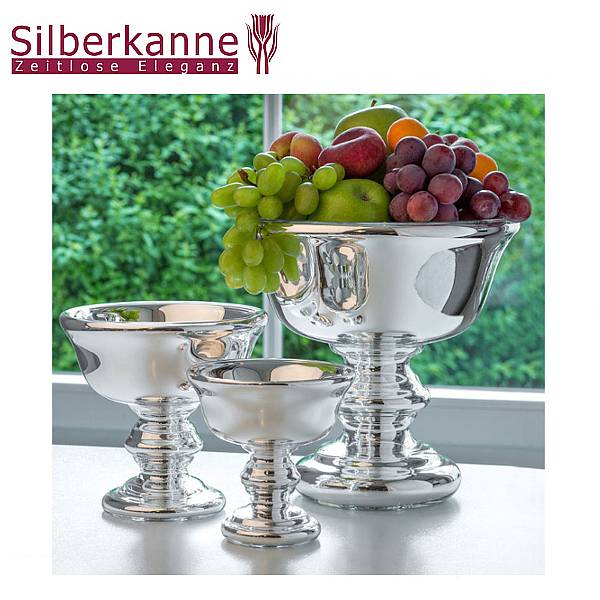 Silberkanne Silberglas Bauernsilber Schale D 26 cm