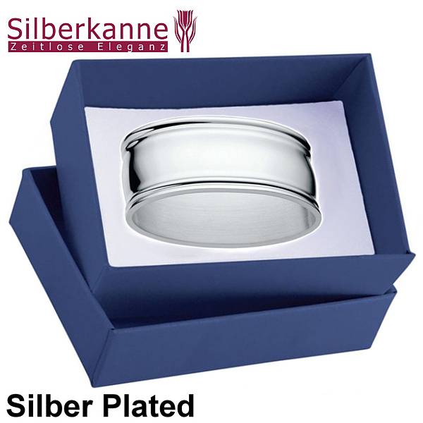 Silberkanne Serviettenringe Fadenmuster L 6 cm Silber Plated versilbert