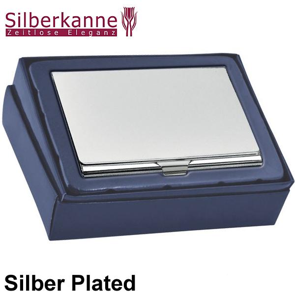 Silberkanne Hochwertiges Visitenkartenetui CLASSIC 9,5x6 cm Silber Plated versilbert