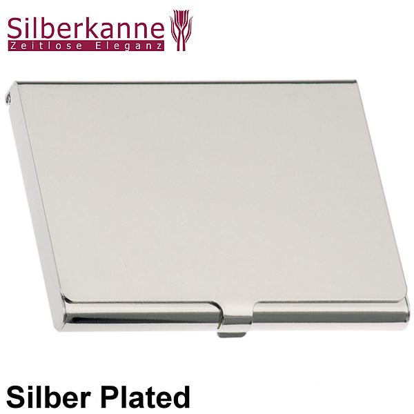 Silberkanne Hochwertiges Visitenkartenetui CLASSIC 9,5x6 cm Silber Plated versilbert Auslauf