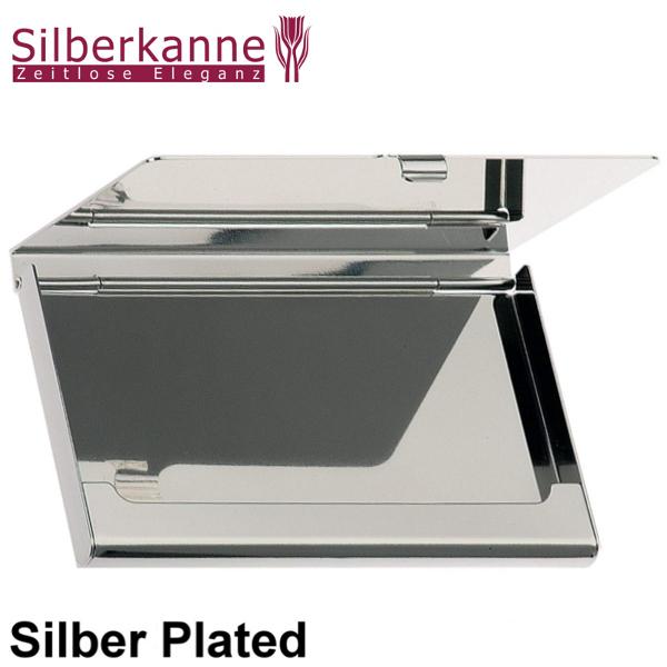 Silberkanne Hochwertiges Visitenkartenetui CLASSIC 9,5x6 cm Silber Plated versilbert Auslauf