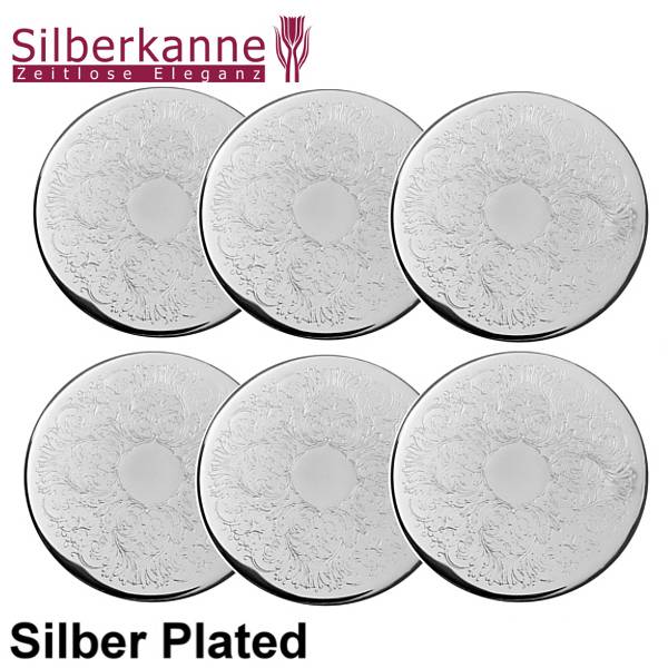 Silberkanne Untersetzer Classic 7 tlg Set Silber Plated versilbert Verkauf