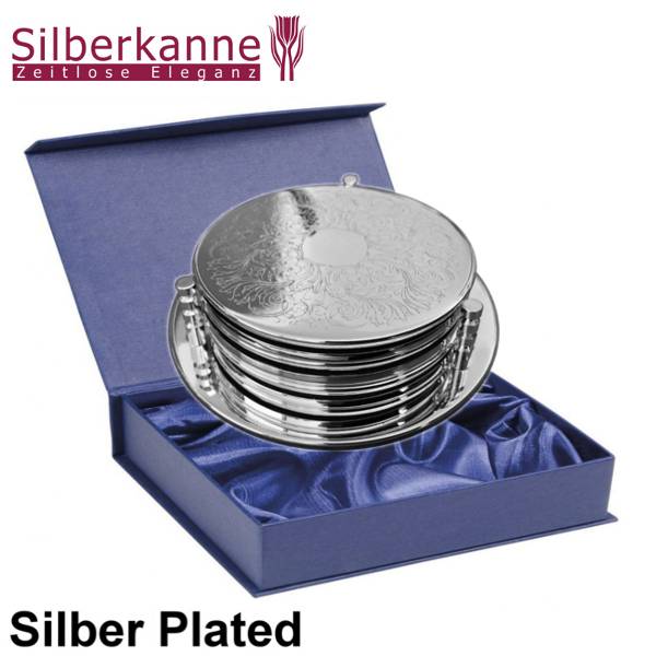 Silberkanne Untersetzer Classic 7 tlg Set Silber Plated versilbert Verkauf
