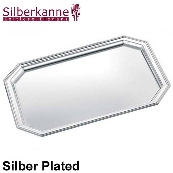 Silberkanne Tablett Palma achteckig 23x17x4 cm Silber Plated versilbert Online