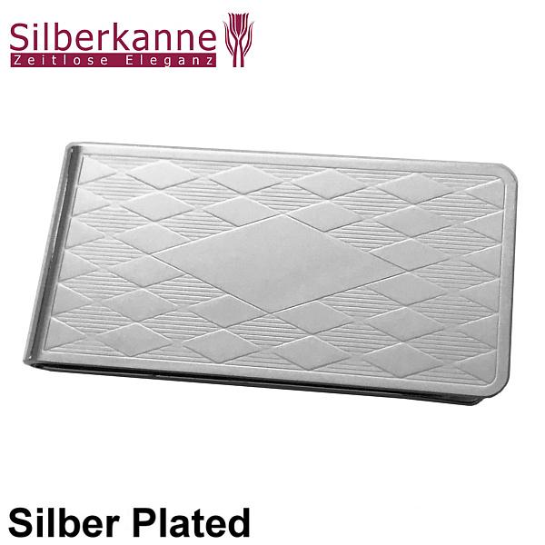 Silberkanne Geldscheinklammer Money mit Gravurfeld 6x3 cm Silber Plated versilbert