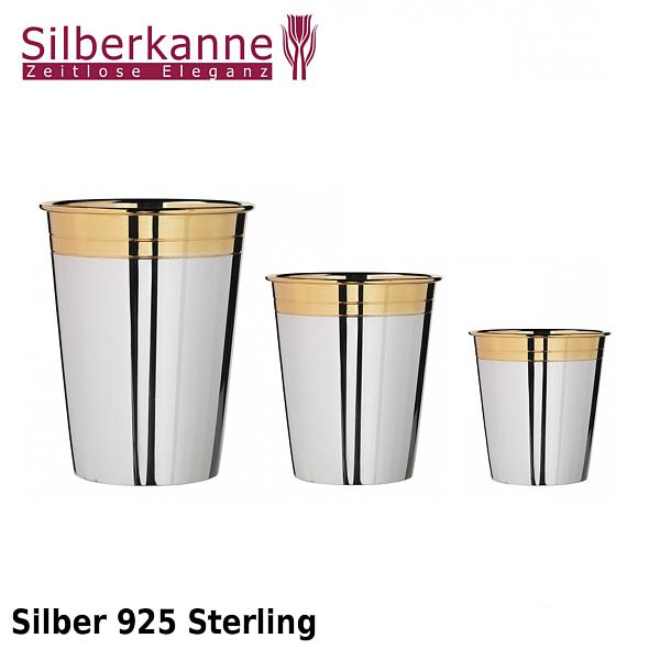Silberkanne Becher H 8 cm Silber 925 Sterling innen vergoldet Outlet