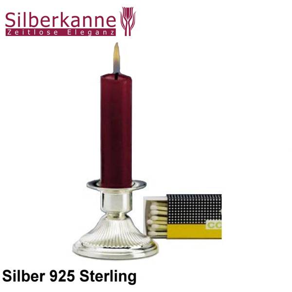 Silberkanne Rauchleuchter Queen Anne H 6 cm Silber 925 Sterling