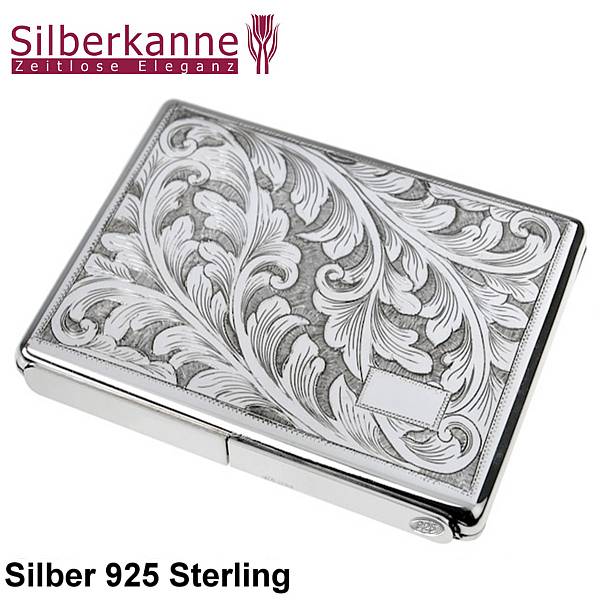 Silberkanne Zigarettenetui Florenz 8x11X1 cm Silber 925 Sterling 154 gramm
