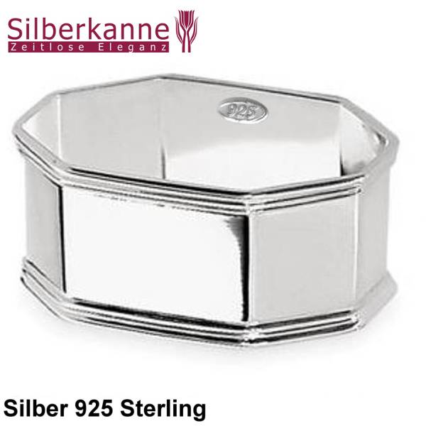 Silberkanne Serviettenring Octo L 6 cm Silber 925 Fabrikverkauf