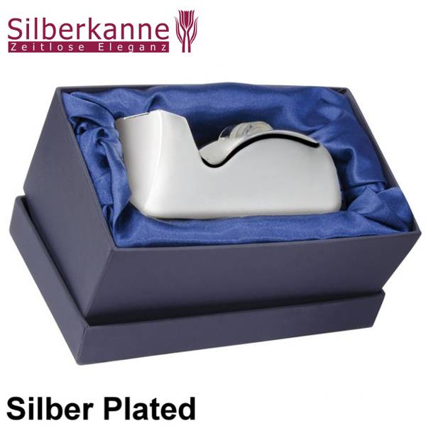 Silberkanne Klebebandabroller Tischabroller 13x5,5x5 cm Silber Plated versilbert
