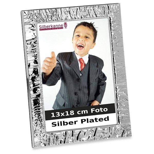 Silberkanne Bilderrahmen Welle schmal 13x18 cm Foto Silber Plated versilbert