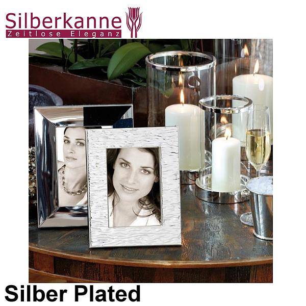 Silberkanne Bilderrahmen Welle schmal 10x15 cm Foto Silber Plated versilbert Super Sparpreis