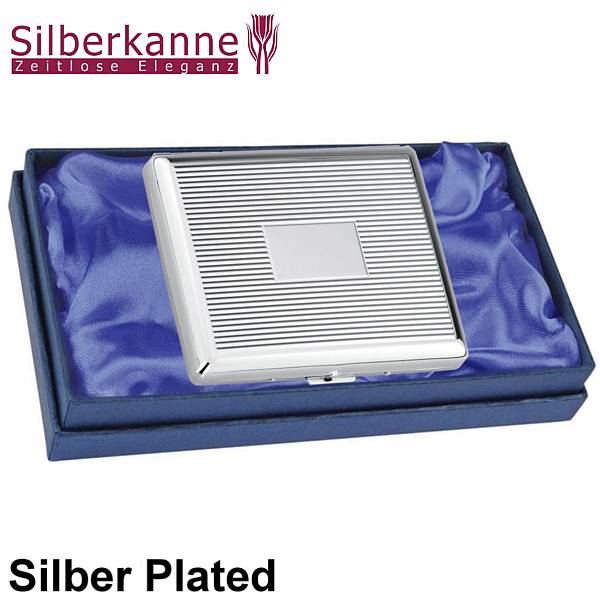 Silberkanne Zigarettenetui doppelseitig Hamburg 8,5x10,5x2 cm Silber Plated versilbert Meist gekauft