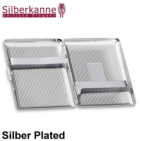 Silberkanne Zigarettenetui doppelseitig Hamburg 8,5x10,5x2 cm Silber Plated versilbert Meist gekauft