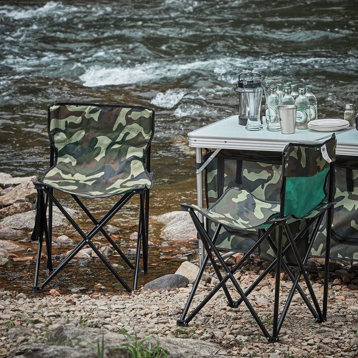 Sobuy SoBuy Campingstuhl Angelstuhl mit Tragetasche Faltstuhl Klappstuhl Tarnfarbe FST96-TN