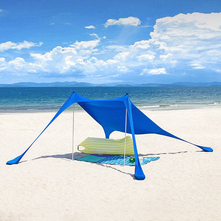 Sobuy SoBuy Lycra Strandzelt mit 2 Alu-Stangen Sonnensegel Strandmuschel Dunkelblau OZT01-DB Verkauf