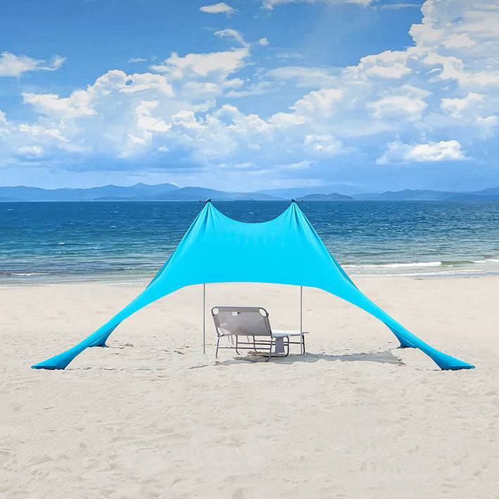 Sobuy SoBuy Lycra Strandzelt mit 2 Alu-Stangen Sonnensegel Strandmuschel Hellblau OZT01-HB Günstiger Verkauf