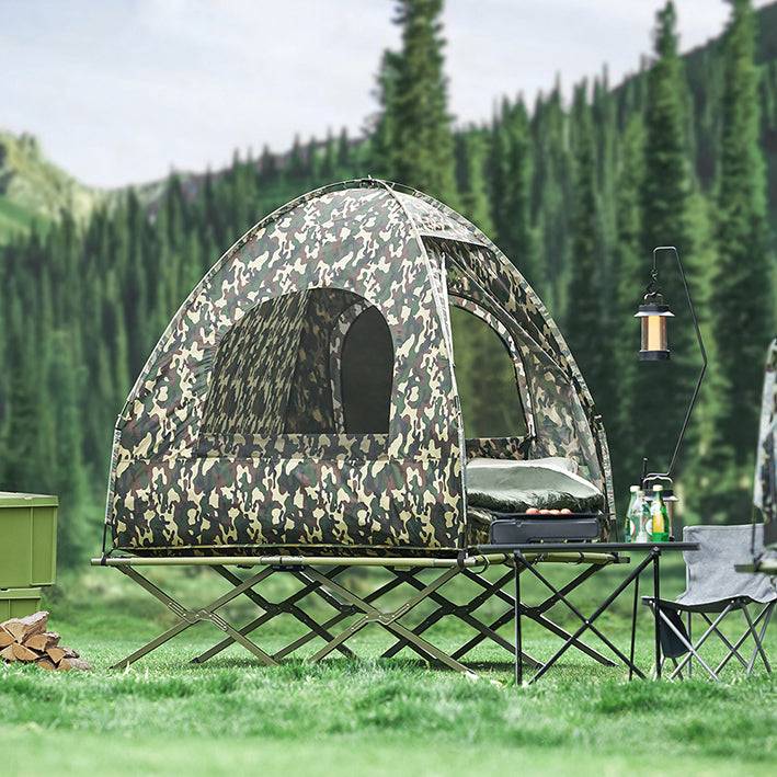 Sobuy SoBuy 4in1-Zelt Für 2 Personen Wurfzelt Feldbett mit Campingliege Tarnfarbe OGS32-L-TN Auslauf