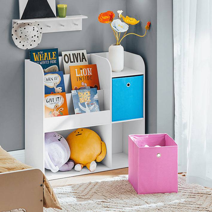 Sobuy SoBuy Kinderbücherregal Spielzeugtruhe Aufbewahrungsregal für Kinder Weiß-Rosa KMB37-F Angebote