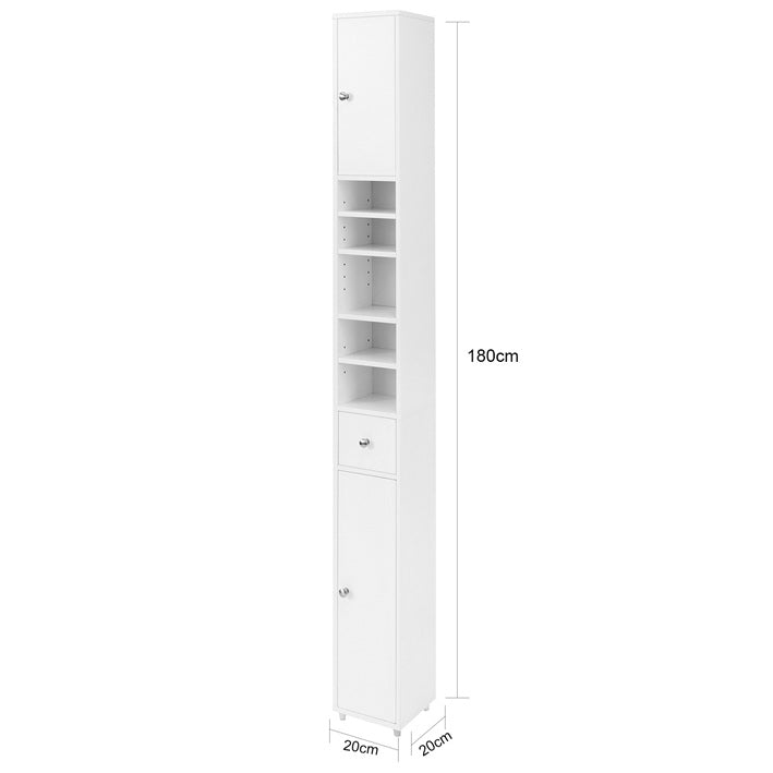 Sobuy SoBuy Bad Hochschrank Badschrank Badregal Weiß BZR34-W Fabrikverkauf
