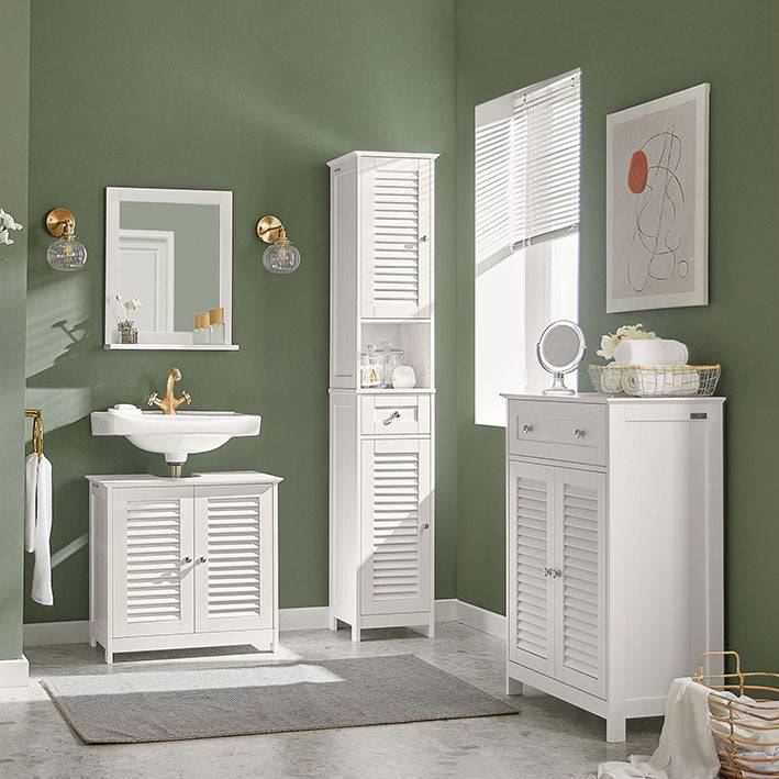 Sobuy SoBuy Bad Hochschrank Badschrank Badregal Weiß FRG236-W Blitzverkäufe