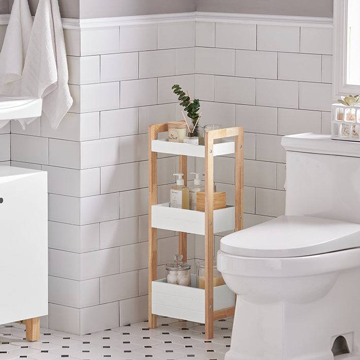 Sobuy SoBuy Badregal kleines Regal Aufbewahrungsregal Weiß FRG226-WN Fabrikverkauf