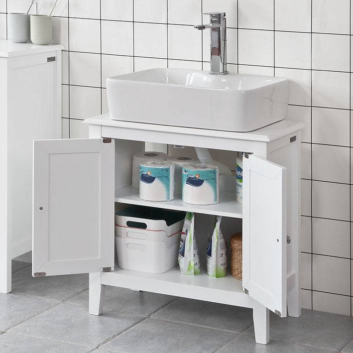 Sobuy SoBuy Waschbeckenunterschrank Weiß Badezimmerschrank Landhaus FRG202-W Online
