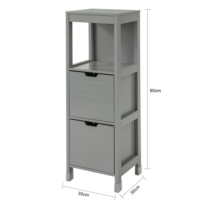 Sobuy SoBuy Bad Hochschrank Badschrank stahlgrau Badezimmermöbel Landhaus FRG127-SG Outlet