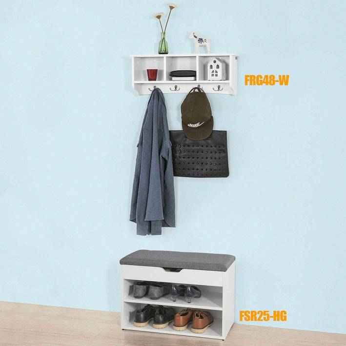 Sobuy SoBuy Schuhbank mit Sitzfläche Schuhregal Schuhschrank Hellgrau FSR25-HG Outlet