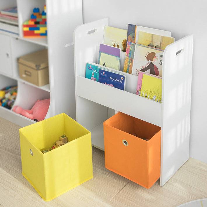 Sobuy SoBuy Kinderbücherregal Spielzeugtruhe Aufbewahrungsregal für Kinder Weiß KMB27-W Online