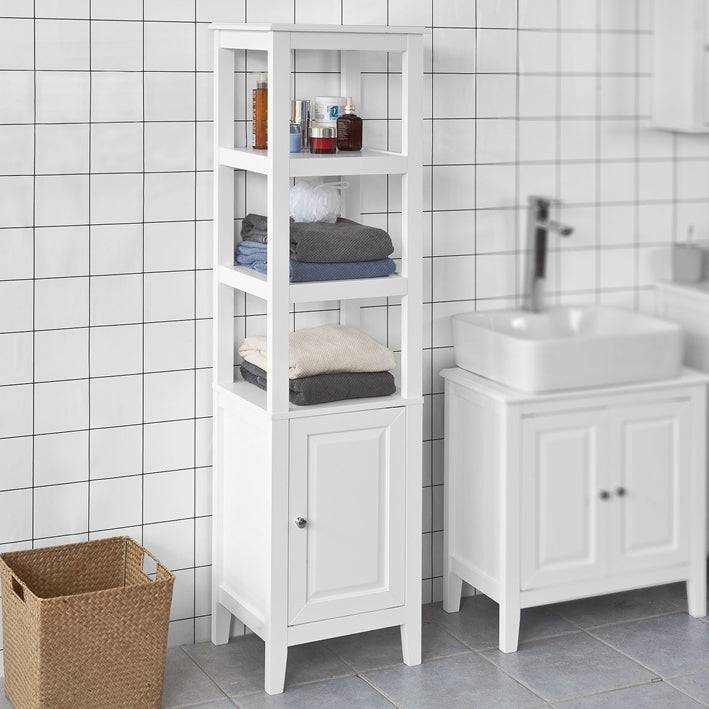 Sobuy SoBuy Bad Hochschrank Badschrank Badregal Weiß FRG205-W Auslauf