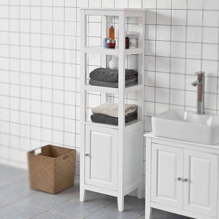 Sobuy SoBuy Bad Hochschrank Badschrank Badregal Weiß FRG205-W Auslauf