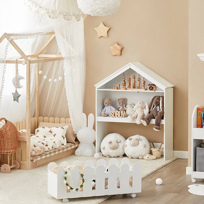 Sobuy SoBuy Kinderregal 2-teilig Aufbewahrungsregal für Kinder Bücherregal KMB52-W im Angebot