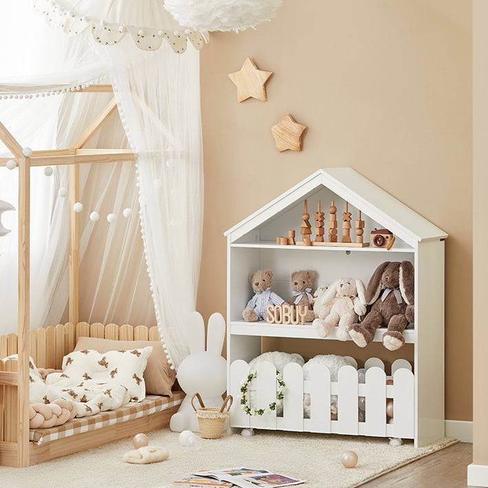 Sobuy SoBuy Kinderregal 2-teilig Aufbewahrungsregal für Kinder Bücherregal KMB52-W im Angebot