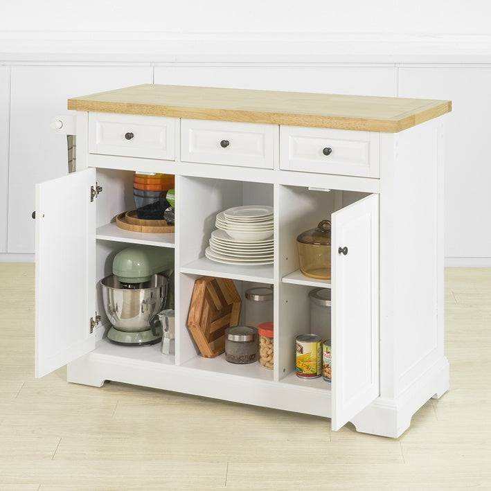 Sobuy SoBuy Kücheninsel Küchenwagen Küchenschrank Sideboard auf Rollen FKW101-WN Meist gekauft