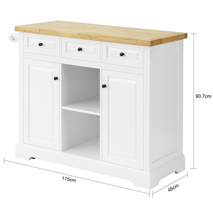 Sobuy SoBuy Kücheninsel Küchenwagen Küchenschrank Sideboard auf Rollen FKW101-WN Meist gekauft