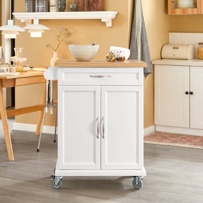 Sobuy SoBuy Küchenwagen Küchenschrank Servierwagen Weiß FKW13-WN Fabrikverkauf