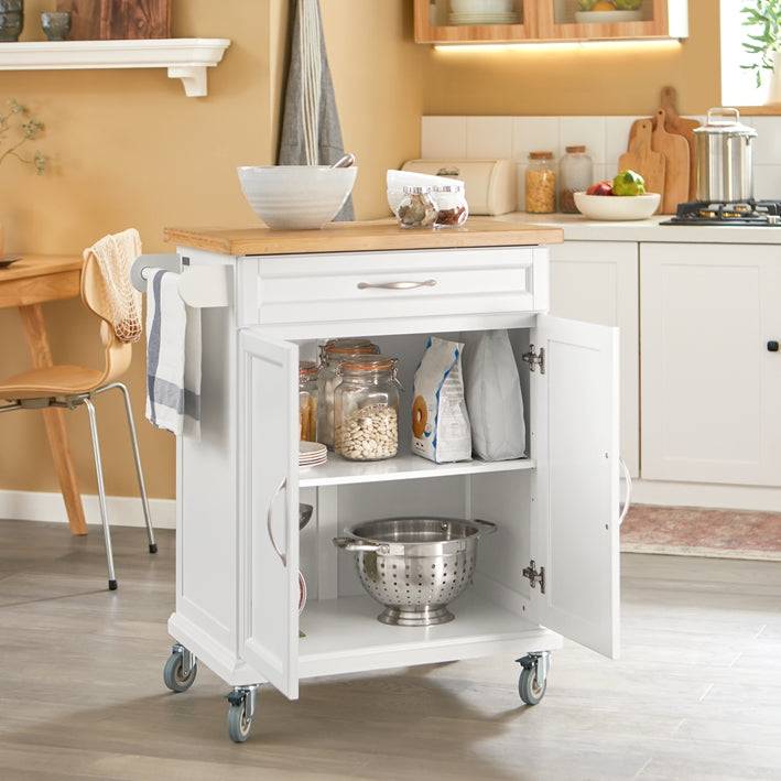 Sobuy SoBuy Küchenwagen Küchenschrank Servierwagen Weiß FKW13-WN Fabrikverkauf