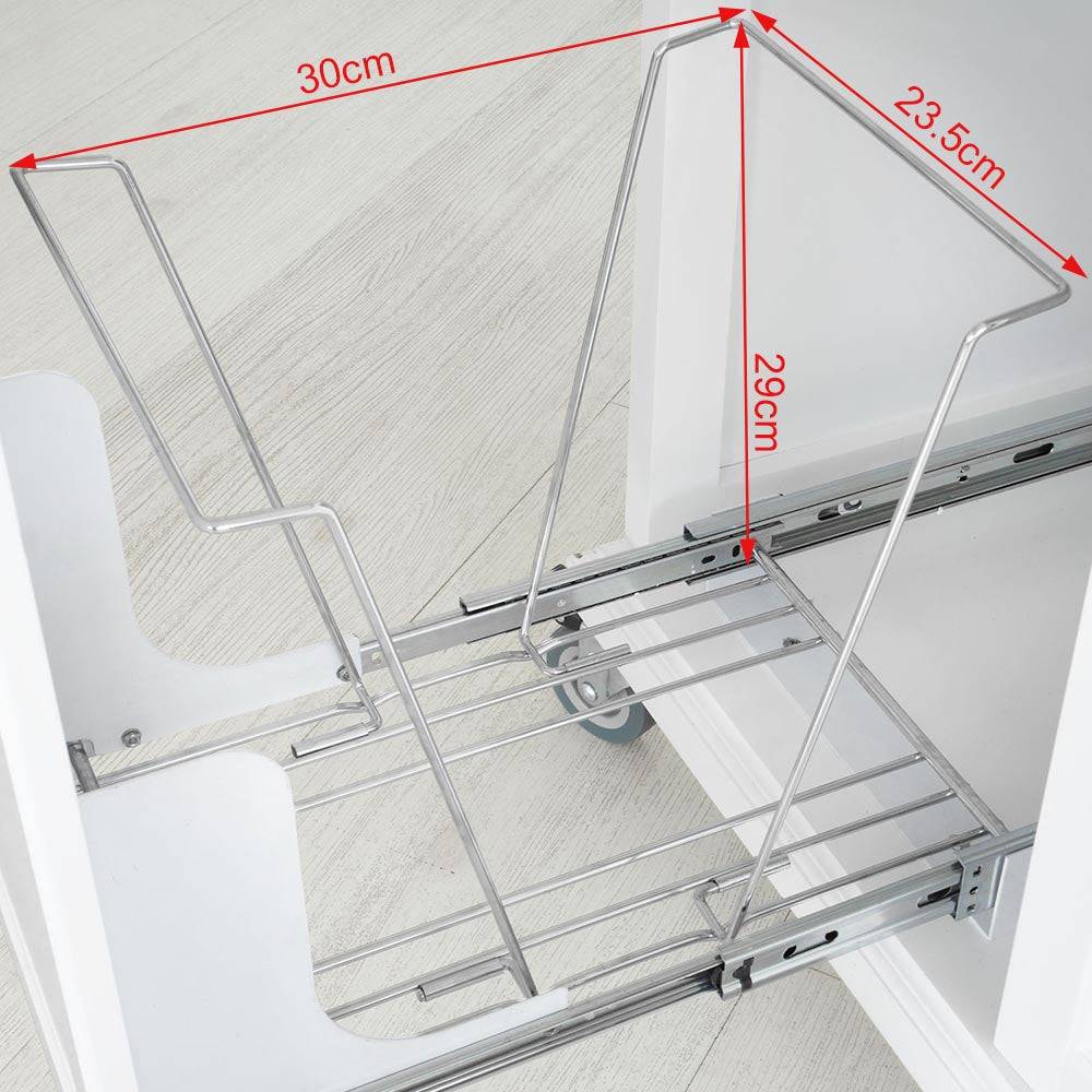 Sobuy SoBuy Kücheninsel Küchenwagen mit Edelstahlplatte Küchenschrank Weiß FKW33-W Outlet