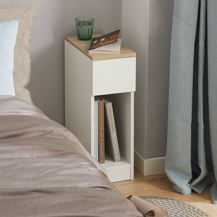 Sobuy SoBuy Nachttisch mit Schublade Couchtisch Sofatisch Beistelltisch Weiß FBT111-WN Schlussverkauf