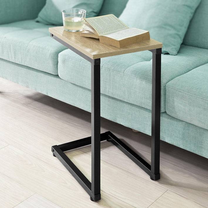 Sobuy SoBuy Beistelltisch Metall Couchtisch Sofa Laptoptisch Natur/Schwarz FBT44-N Schlussverkauf