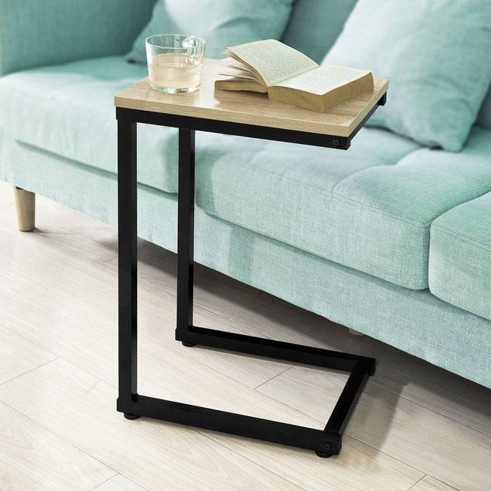 Sobuy SoBuy Beistelltisch Metall Couchtisch Sofa Laptoptisch Natur/Schwarz FBT44-N Schlussverkauf