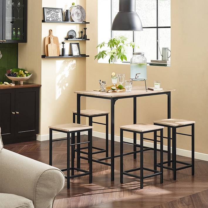 Sobuy SoBuy Bartisch mit 4 Hockern Bartisch set 5-teilig OGT11-N Outlet