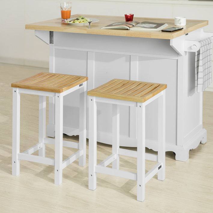 Sobuy SoBuy 2er Set Hocker Holzstuhl Küchenstuhl Sitzhöhe 61cm FST29-WNx2 Schlussverkauf