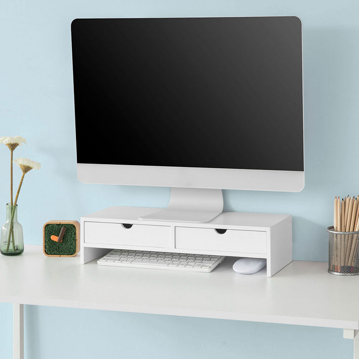 Sobuy SoBuy Monitorerhöhung Monitorständer mit Schubladen Weiß BBF02-W Online