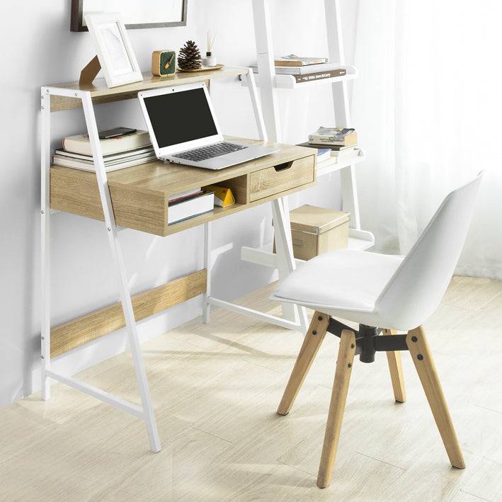 Sobuy SoBuy Schreibtisch Bürotisch Arbeitstisch Weiß-Natur FWT63-N Fabrikverkauf