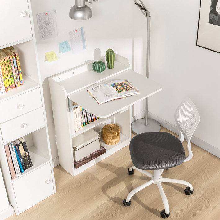 Sobuy SoBuy Klapptisch mit 3 Ablagen Schreibtisch klappbar Computertisch Arbeitstisch Weiß FWT92-W Outlet